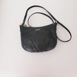 COACH SMALL BLACK  LEATHER CROSSBODY BAG